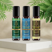 3Pcs Divine attar gift set- Pure Sandal, Parijat, Rajnigandha 10ml/6ml