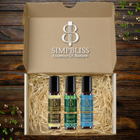 3Pcs Divine attar gift set- Pure Sandal, Parijat, Rajnigandha 10ml/6ml