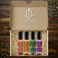 Unisex Divine Attar Pack – Real Kesar, Lavender, MadanMohan & Jasmine
