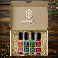 Simpbliss Luxury Floral & Oud Attar Set (4x10/6ml each)